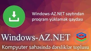 Windows-az.net'dən proqram yükləmək qaydası