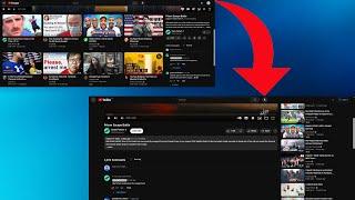 Revert to Old YouTube Layout with Comments Below Video