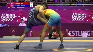 1/2 FS - 61 kg: A. KURBANOV (KAZ) v. D. HAZRATGHOLI  (IRI)