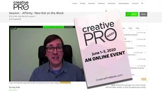 Adobe InDesign to Affinity Publisher at CreativeProWeek 2020