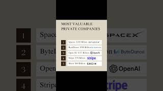 Most Valuable Private companies in the world, which one would you wanna invest in? #stockmarket #fyp