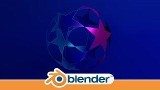 Making a Champions League Star Globe/Ball in Blender 2.79