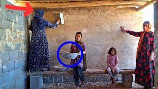 Struggle for Life: A Single Woman and Her Daughters Attempt at Plastering a House