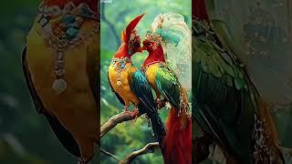 love #birds fly together, and The #world's most #romantic story#explain with #love