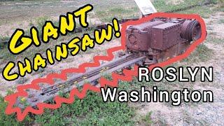 Giant Vintage Old Chainsaw in Roslyn Washington!