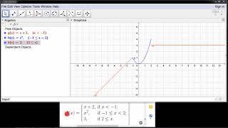 Graphing Piecewise Functions with Geogebra
