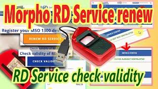 Morpho Rd service renewal # 2021# & Check Status