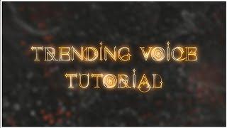 EDITED BY INTRO VOICE TUTORIAL VIDEOS  || TUTORIAL VIDEO BY @Nishueditz_