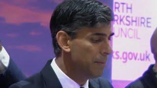 ‘I am sorry’: Rishi Sunak claims responsibility for historic Tory defeat