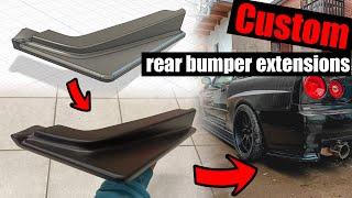 Custom 3D printed R34 GTR rear bumper extensions | Photogrammetry fail