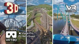 Top 3 Epic VR Roller Coasters in 3D VR180 8K: 2024's Most-watched intense On-Ride POVs