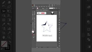 Width tool | Adobe Illustrator 2025 tips and tricks #shorts