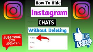 How to hide instagram chats without deleting | instagram me chat hide kaise kare | #shorts