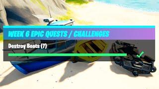 Destroy Boats (7) - Fortnite Week 6 Challenges