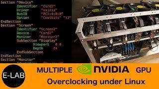 Overclocking multiple Nvidia GPU under Linux