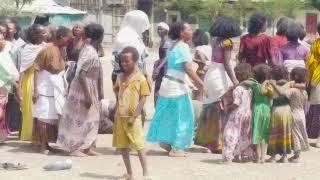 Mothers pray and desert locust swarms in southern Tigrai Ethiopia 2020