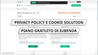 Privacy Policy e Cookie Soluzione del piano gratuito di Iubenda