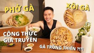 Nấu PHỞ GÀ và XÔI GÀ theo công thức của "MẪU HẬU" - Tại sao nên dùng GÀ TRỐNG THIẾN?// Dinology