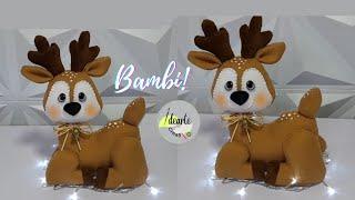 Como hacer paso a paso un BAMBI , RENITO NAVIDEÑO! Moldes.