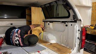 Adding Curtains, Locks, and Cooking Stove to Truck Camper (DAY) 2