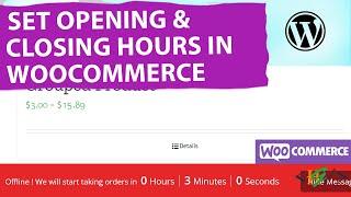 How to Set Opening and Closing Hours in WooCommerce WordPress