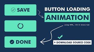Button Loading Animation on click using HTML, CSS & Javascript | 2022