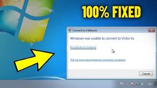 Windows was unable to connect to Wifi in Windows 7 - How To Fix can't connect a Network Wireless 