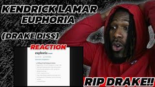 HE SMOKED DRAKE!! | Kendrick Lamar - Euphoria (Drake diss) (REACTION!!)