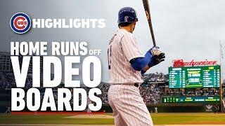 Cubs Home Runs Off of the Wrigley Field Video Boards