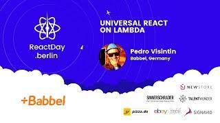 Universal React On Lambda - Pedro Visintin