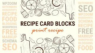 Print Recipe Link | Scheme Markup for your Recipes with WPZoom for WordPress