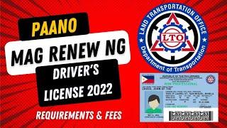 PAANO MAG RENEW NG DRIVERS LICENSE 2022