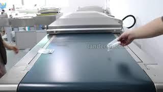 Inline conveyor belt type vacuum packaging machine