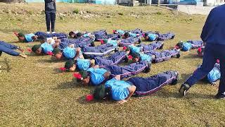 NCC Cadets .. Pushups.. SW Cadets (Girl's)Training Time (West Bengal Malbazar College)