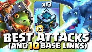 BEST TH13 Attacks used by PRO PLAYERS and TH13 BASE LINKS to WIN TH13 CML FINALS! Clash of Clans