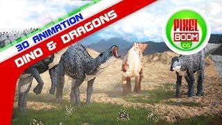 Dinosaurs, Monsters and Dragons 3D Animation  - PixelBoomCG