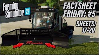 FS22 ‘BANGING’ FACTSHEET FRIDAY #5 (Sheets 17-20) INFO SHARING | Farming Simulator 22.