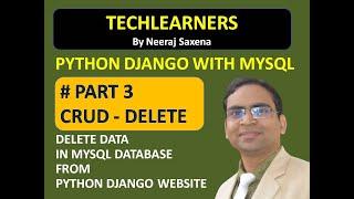 Python Django Mysql CRUD #3 - Deleting Data from Mysql Database