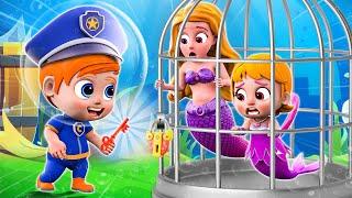 Baby Police Seve Mermaid ‍️‍️ | Little Mermaid Song | More Nursery Rhymes & Baby Songs