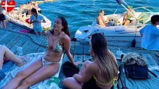 HOT DAY  Kalvebod Brygge Harbor Beach | Copenhagen Denmark | Beach Walk | Bikini Beach 2024