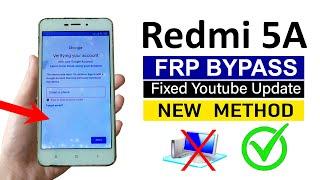 Redmi 5A Google Account Remove | New Method (Without pc)