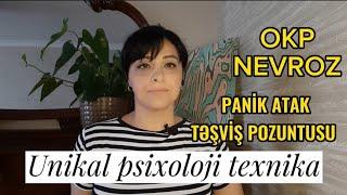 Panik ataklar/Nevroz/Təşviş pozuntusu/OKP/Unikal psixoloji texnika haqqında video