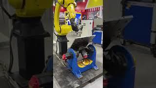 How Fanuc robot working with  2 axis  servo welding positioner