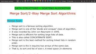 Merge Sort Algorithm | Merge Sort in Data Structure | DSA