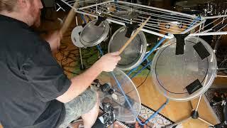 Cheapest drumset in the world - drying rack. Amazing Sound! Priceless? Wäscheständerschlagzeug.