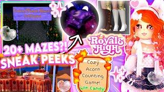 20+ NEW MAZES! WHIMSY WITCH SLEEVES? NEW ACORN MINIGAME, STEAMPUNK SET REWORK Royale High Roblox