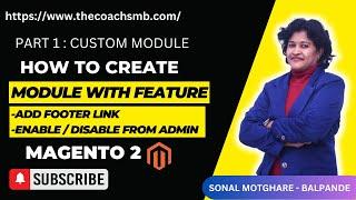 Part1- Create Custom Module in Magento2 | Add footer link in magento2 | Enable/Disable in adminpanel
