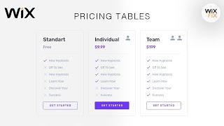 How to Add Pricing Tables in Wix | Wix Fix