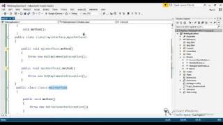 How can we implement the two interfaces having same method names c#