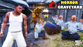 Franklin Went Inside THE HORROR GRAVEYARD In GTA 5 | SHINCHAN and CHOP